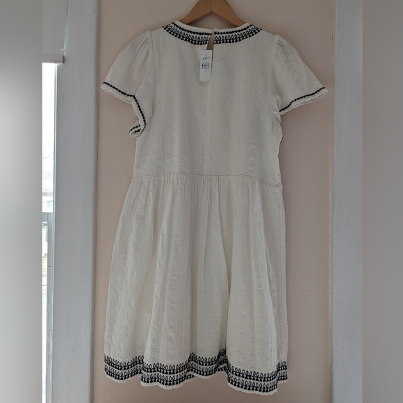 Loft cream off-white loose boho summer cotton dress small sz small NWT - Picture 16 of 16